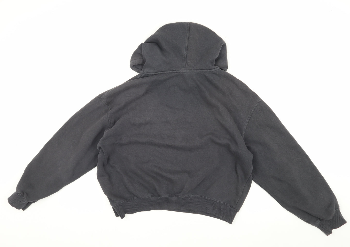 H&M Women's Black Graphic Hoodie, M, Pullover Style