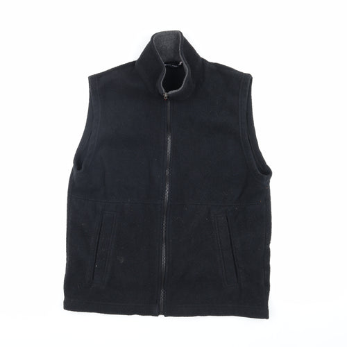 M&S Men's Black Fleece Waistcoat Size S Casual Warm