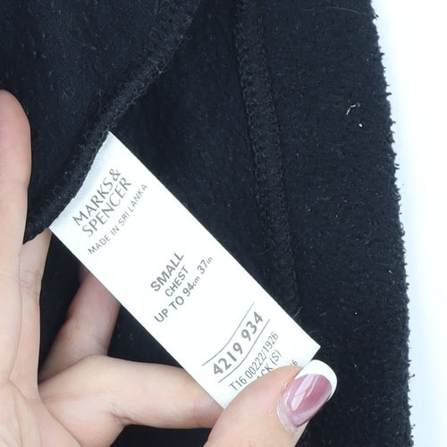 M&S Men's Black Fleece Waistcoat Size S Casual Warm