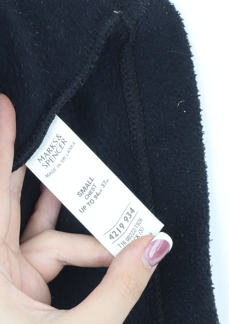 M&S Men's Black Fleece Waistcoat Size S Casual Warm