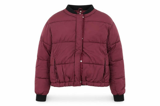 Front view of Nine by Savannah Miller Women's Red Puffer Jacket, size 8