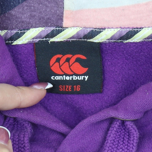 Canterbury Women's Purple Pullover Hoodie Size 16