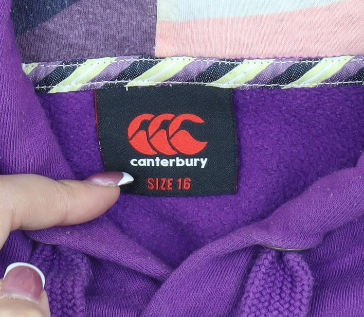Canterbury Women's Purple Pullover Hoodie Size 16