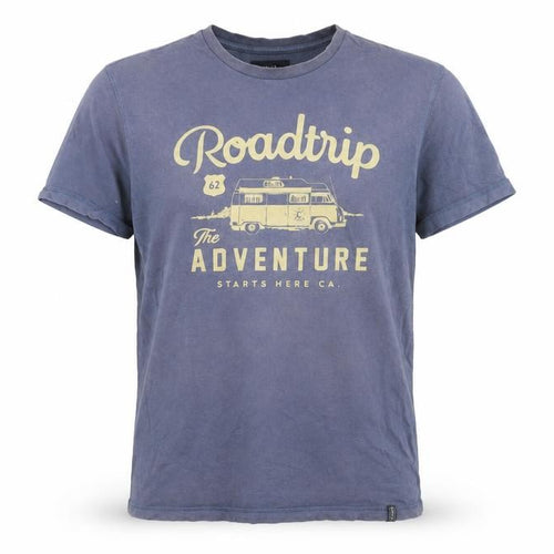 Criminal Men's Blue Graphic Adventure T-Shirt L
