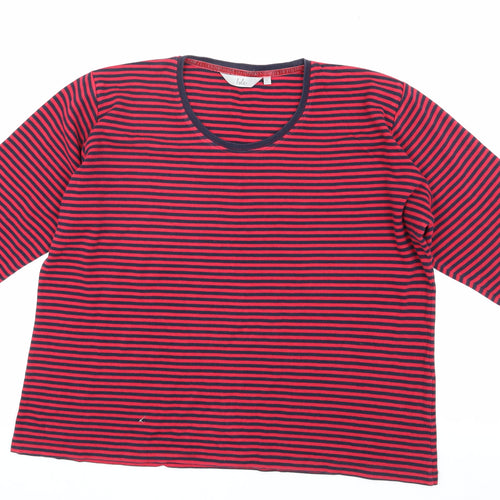 Isle Women's Red & Black Striped T-Shirt XL
