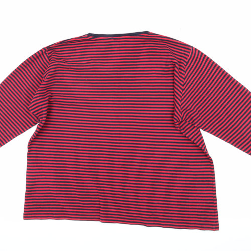 Isle Women's Red & Black Striped T-Shirt XL