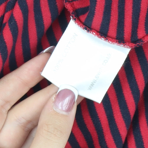 Isle Women's Red & Black Striped T-Shirt XL