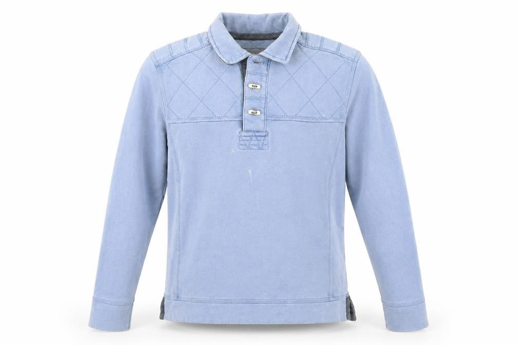 Front view of FatFace Men's Blue Button-Up, S, Casual Long-Sleeve