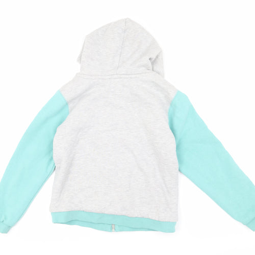 Saltrock Girls Grey Blue Hooded Jacket, 11-12 Years