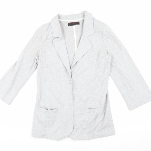 New Look Women's Grey Blazer, UK 10, Regular Fit