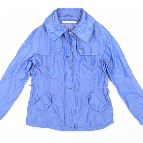 Marks and Spencer Women's Blue Rain Jacket Size 10