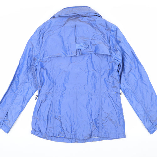 Marks and Spencer Women's Blue Rain Jacket Size 10