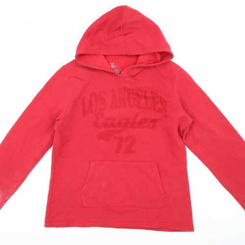 Gap Men's Red Hooded Pullover Hoodie L Sports