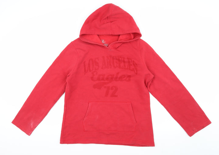 Gap Men's Red Hooded Pullover Hoodie L Sports