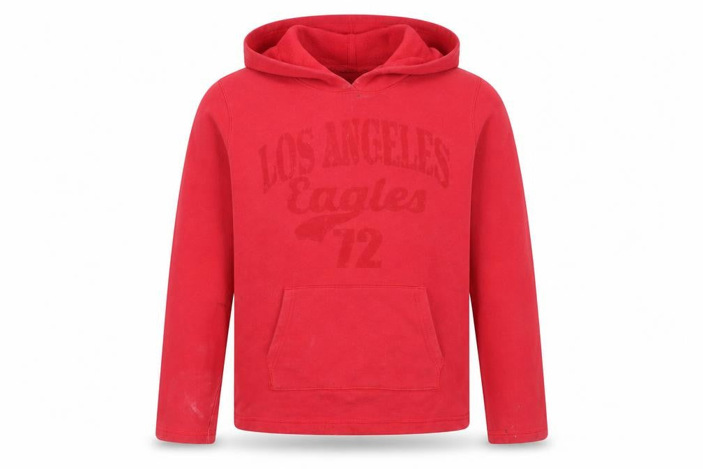 Front view of Gap Men's Red Hooded Pullover Hoodie L Sports