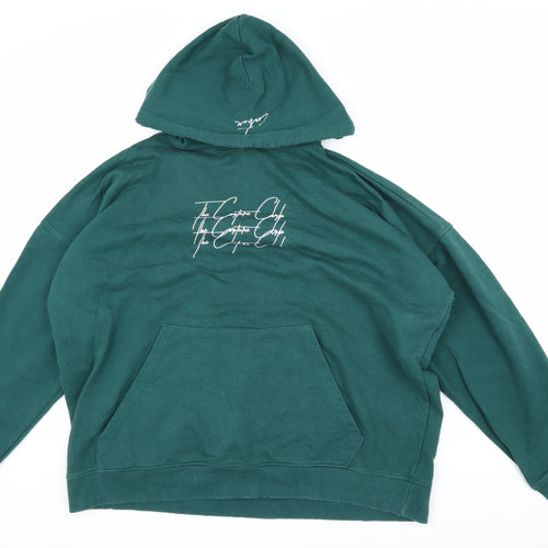 The Couture Club Men's Green Pullover Hoodie M