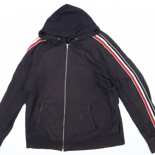 Marks and Spencer Men's Black Hooded Zip Jacket L