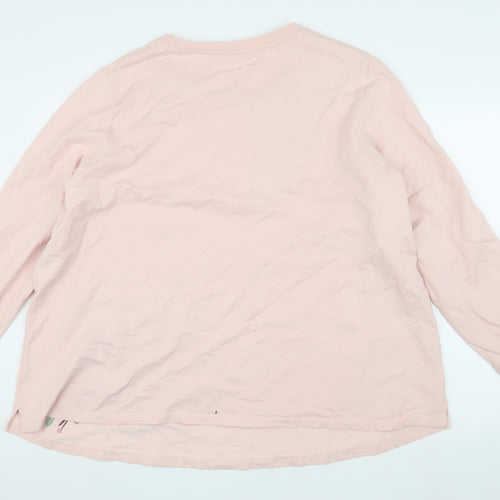 Evans Women's Pink Long Sleeve Embroidered Top Size 22