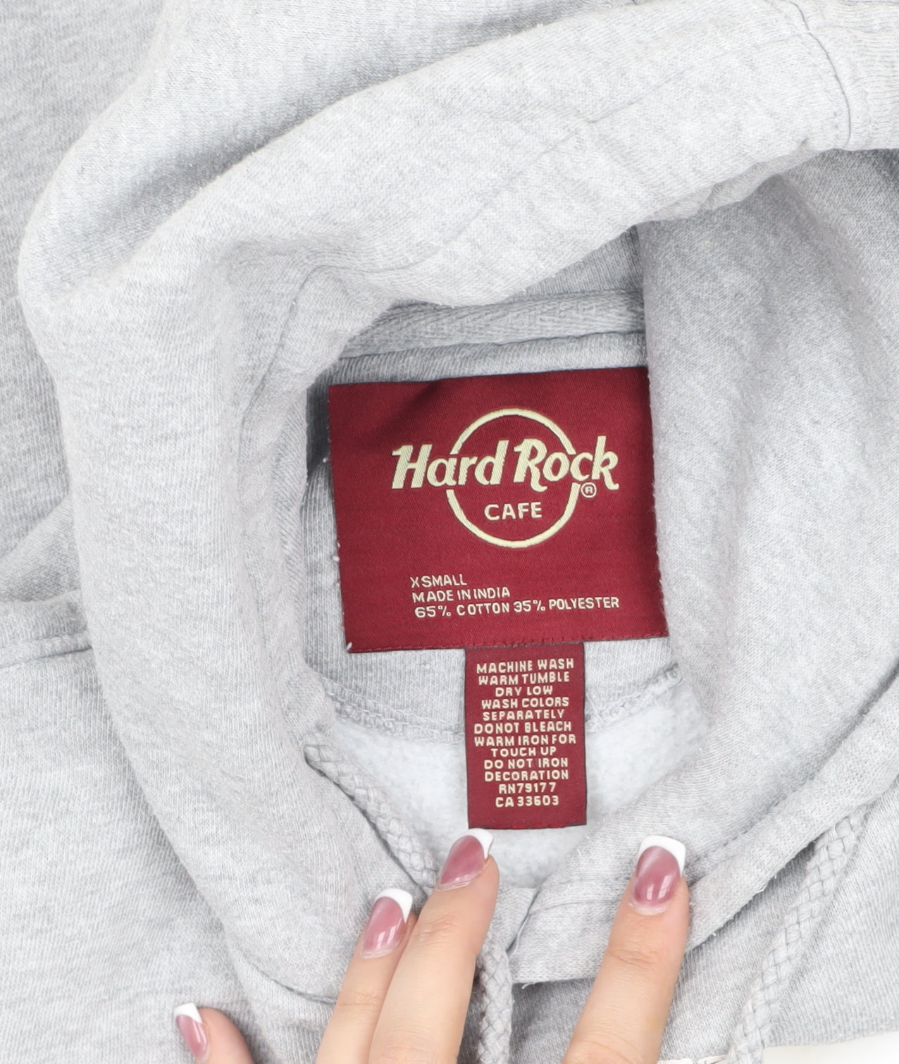 Hard Rock Cafe Unisex Grey XS Pullover Hoodie