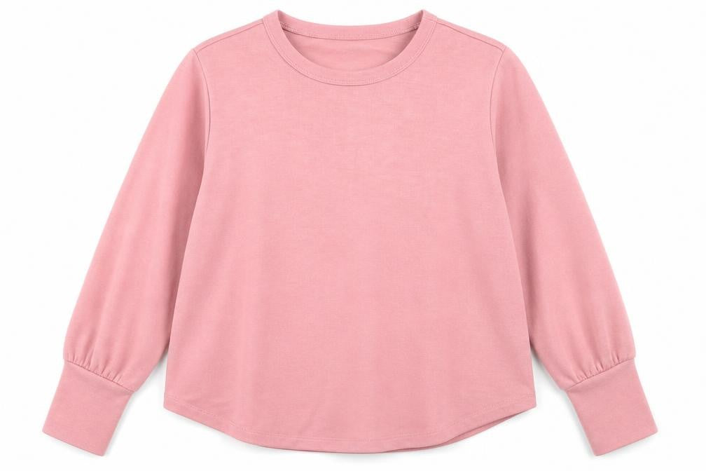 Front view of Country Casuals Heart Women's Pink Pullover Sweatshirt, size L
