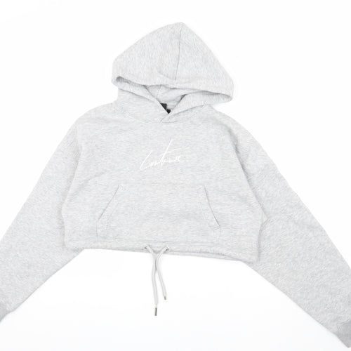 Couture Women's Grey Pullover Hoodie M Relaxed Fit