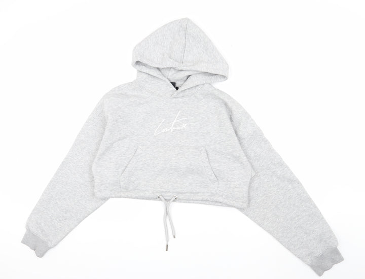 Couture Women's Grey Pullover Hoodie M Relaxed Fit