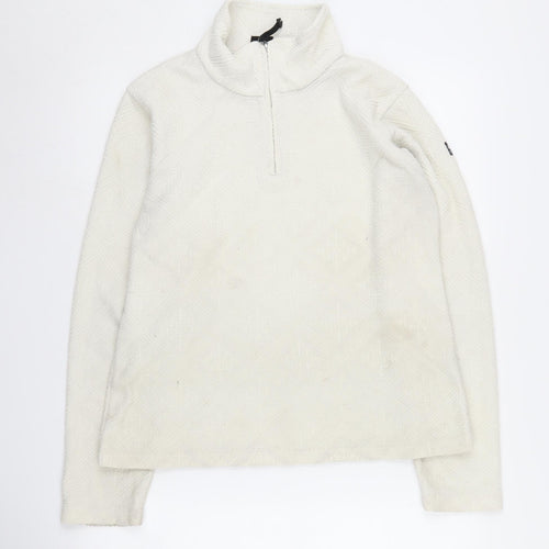 Icepeak Women's White 1/2 Zip Pullover Sweatshirt Size 12