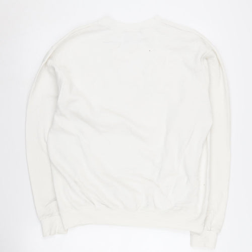 Champion White Pullover Sweatshirt for Unisex Adults M
