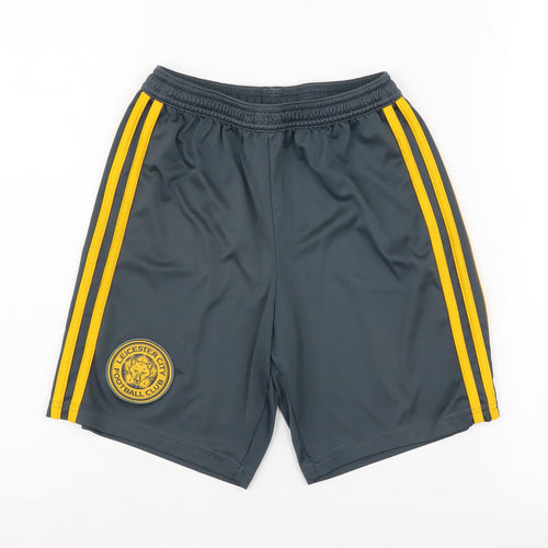 Adidas Boys Grey Athletic Shorts 11-12 Years Football Style