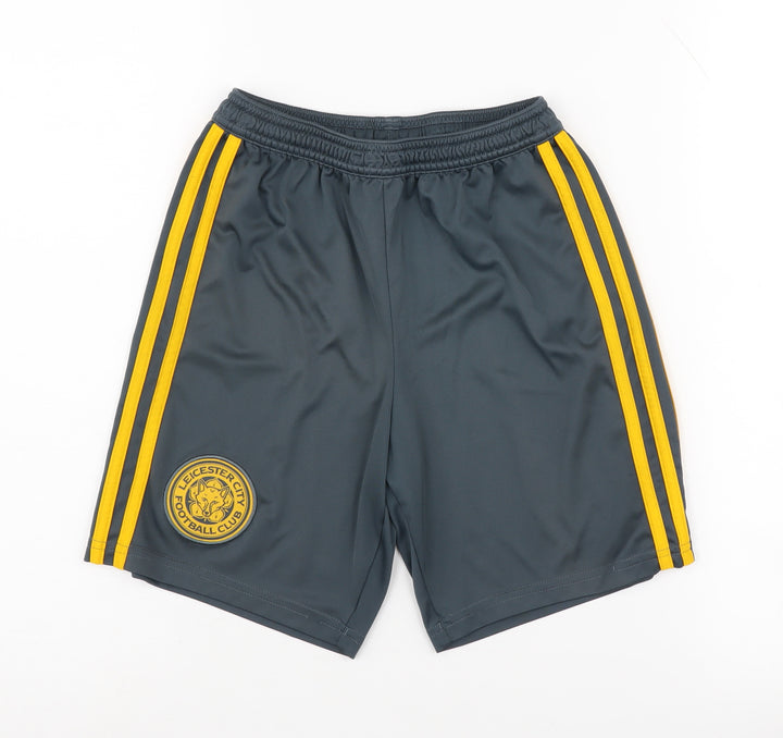 Adidas Boys Grey Athletic Shorts 11-12 Years Football Style