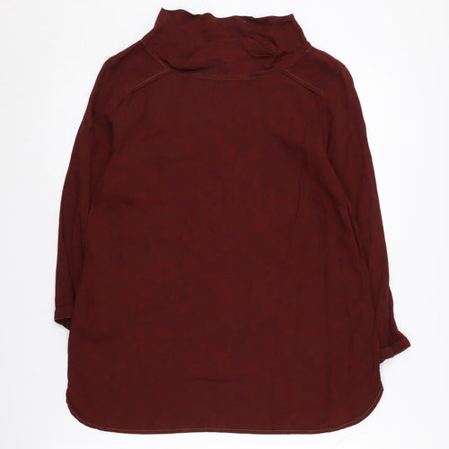 White Stuff Women's Red Long Sleeve High Neck Top - Size 12