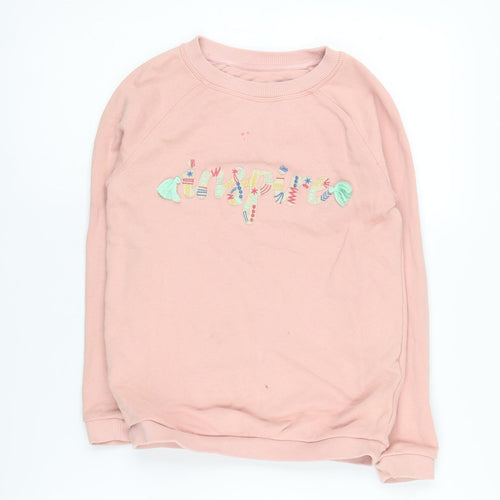 FatFace Girls Pink Pullover Sweatshirt 8-9 Years