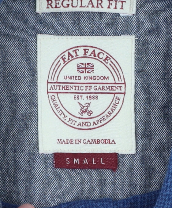 Fat Face Men’s Blue Regular Fit Button-Up Shirt S