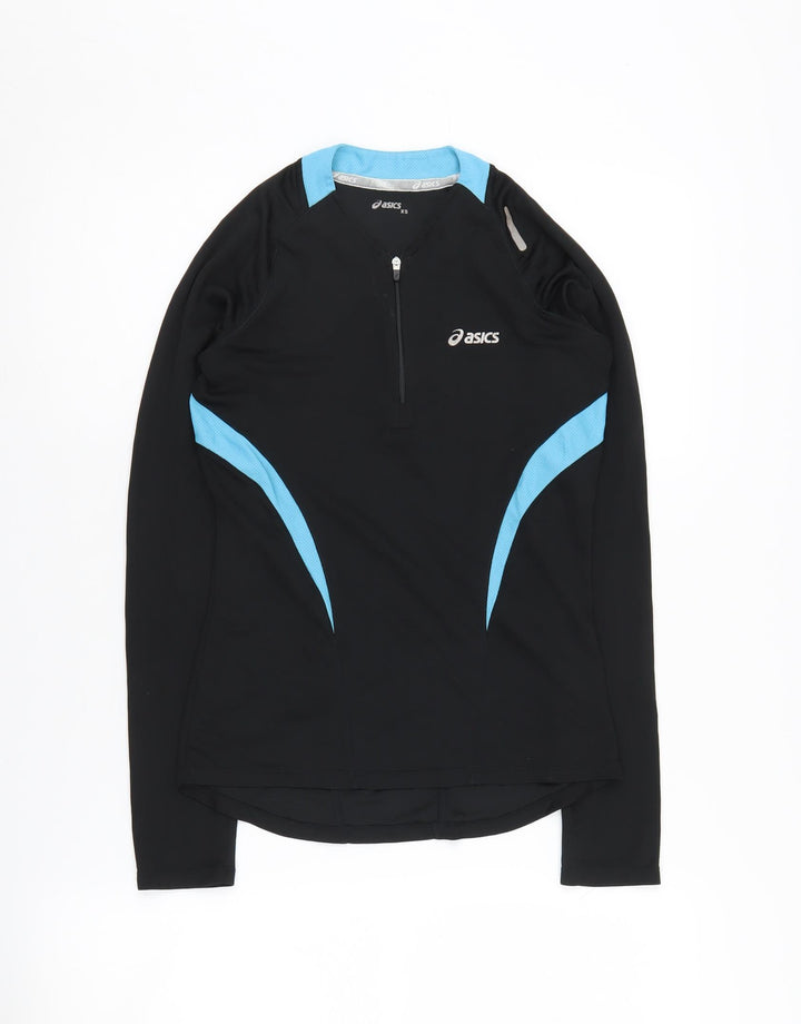 Asics Women's XS Black Long Sleeve 1/4 Zip Top