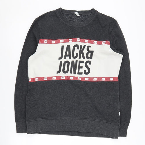 Jack & Jones Men's Grey Logo Sweatshirt - Size L