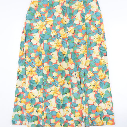 Viyella Women's Multicoloured Floral Pleated Skirt