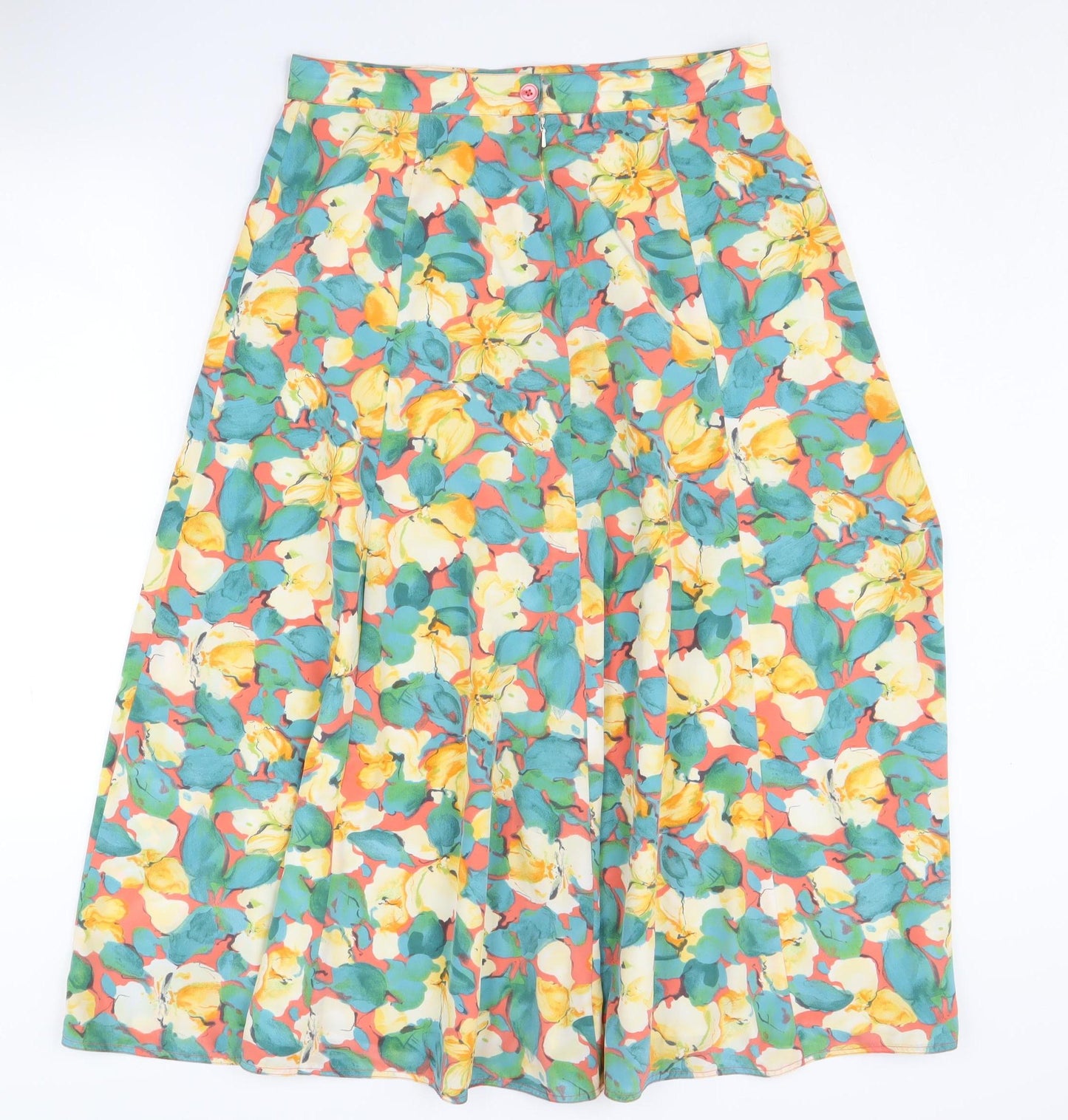 Viyella Women's Multicoloured Floral Pleated Skirt