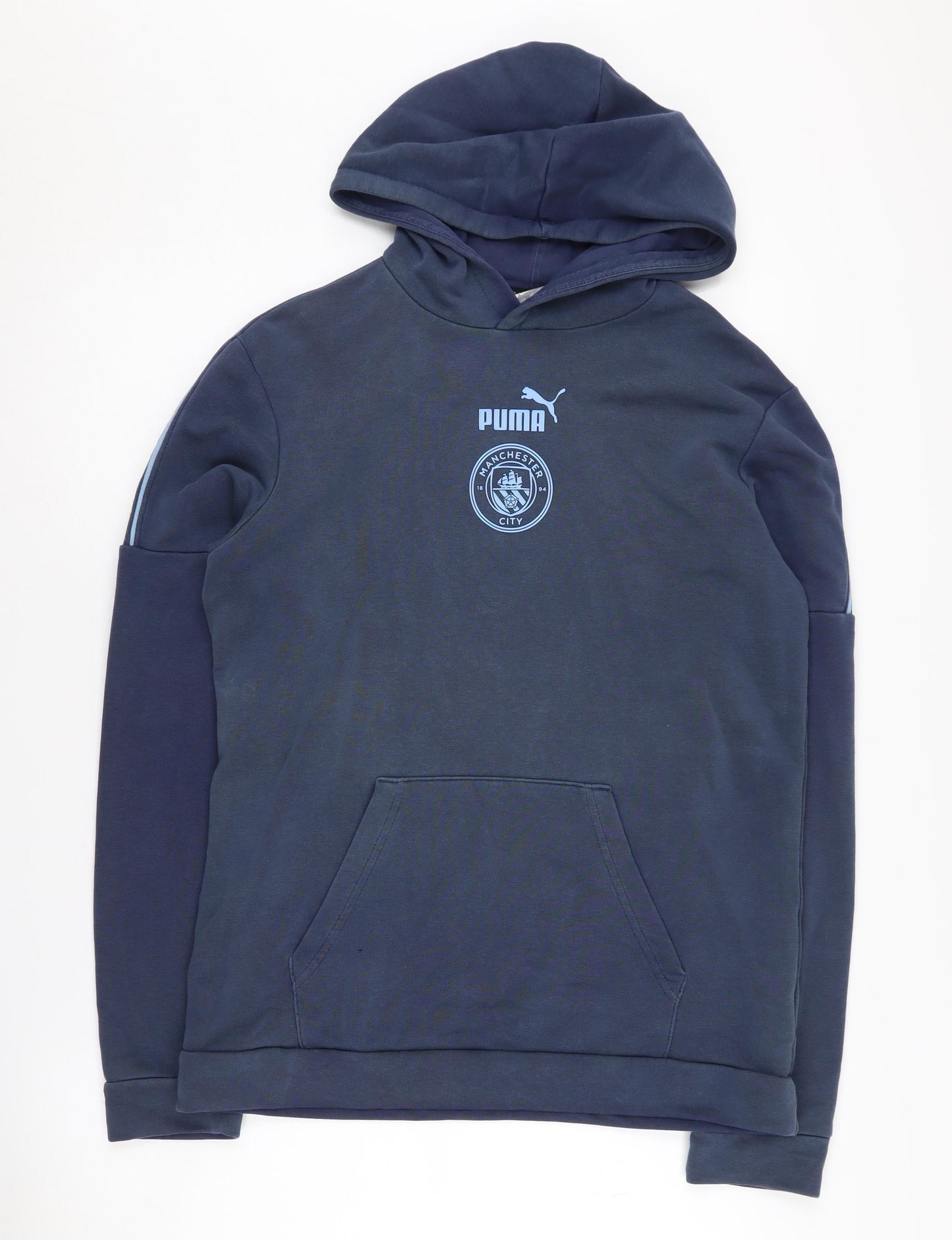 Puma Boys Man City Blue XL Hoodie Pullover Graphic Print