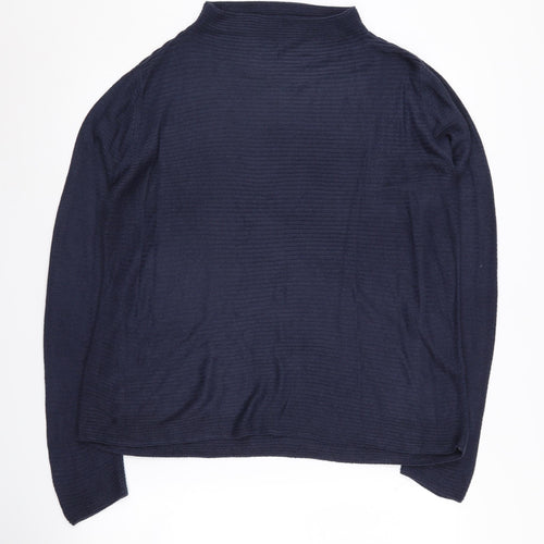 Jacqueline de Yong Women's Blue Mock Neck Jumper, M