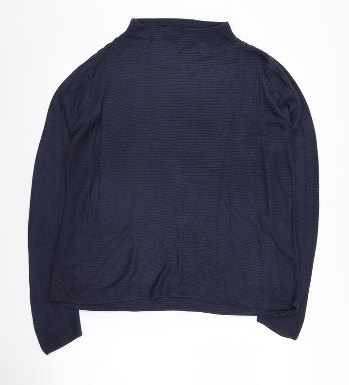 Jacqueline de Yong Women's Blue Mock Neck Jumper, M