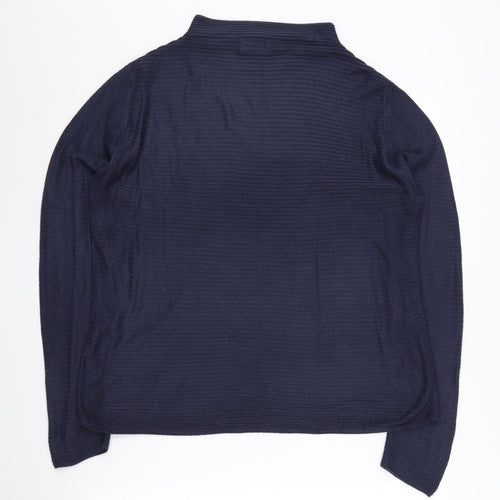 Jacqueline de Yong Women's Blue Mock Neck Jumper, M