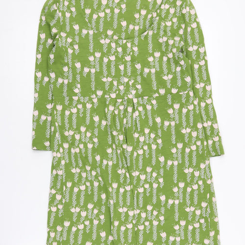 White Stuff Women's Green Floral Shift Dress Size 12