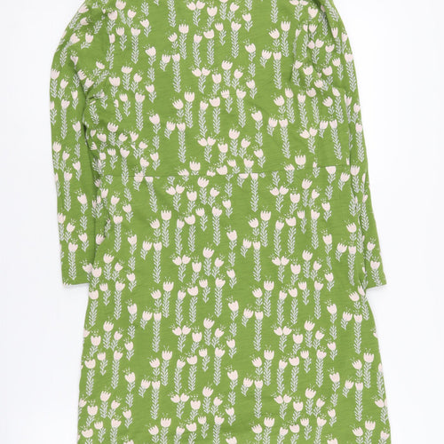 White Stuff Women's Green Floral Shift Dress Size 12
