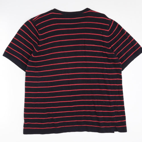 Windsmoor Women's Black Striped Crew Neck Knit Top M