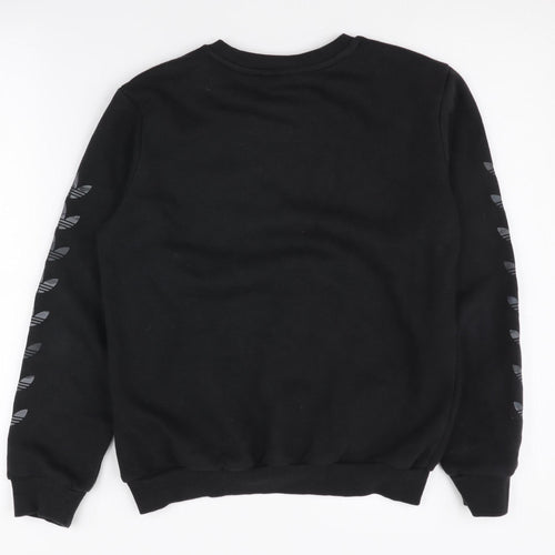 Adidas Boys Black Sweatshirt 11-12Y Lightweight Pullover