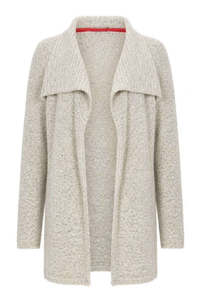 Front view of Kangol Women's Beige Cardigan, size 12