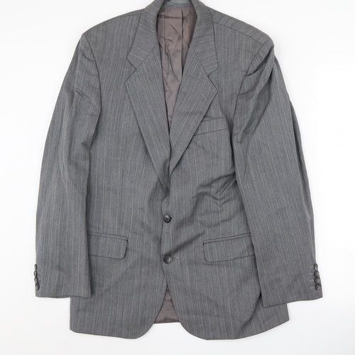 Centaur Men's Grey Wool Blazer 38 Regular Suit Jacket