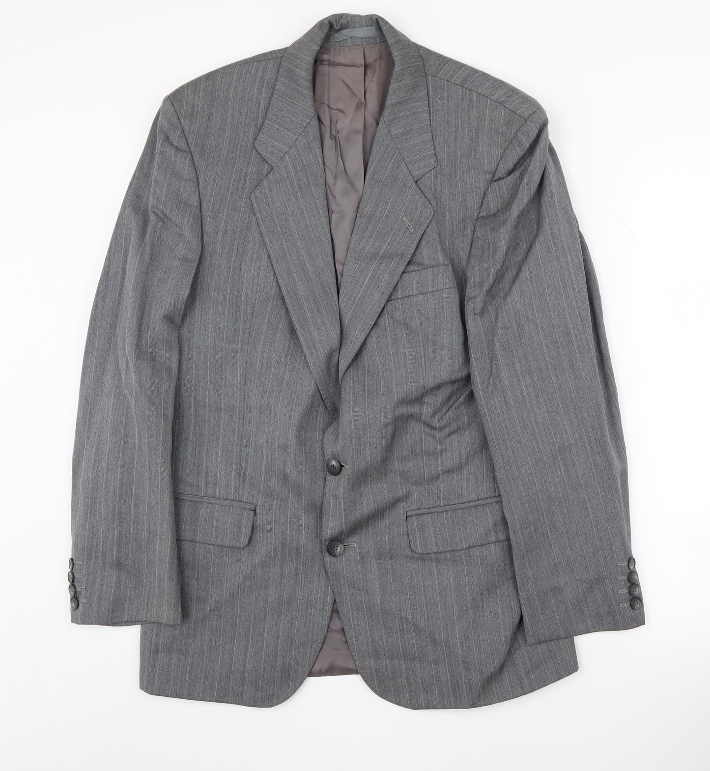 Centaur Men's Grey Wool Blazer 38 Regular Suit Jacket