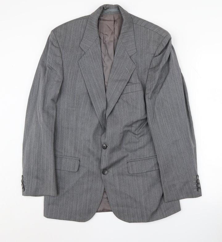 Centaur Men's Grey Wool Blazer 38 Regular Suit Jacket