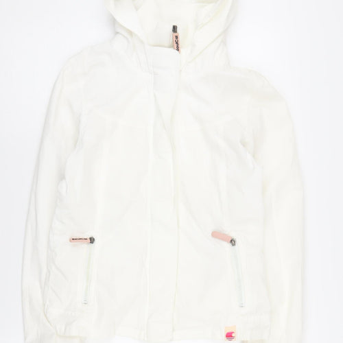 SoulCal Women's White Hooded Casual Jacket Size 10